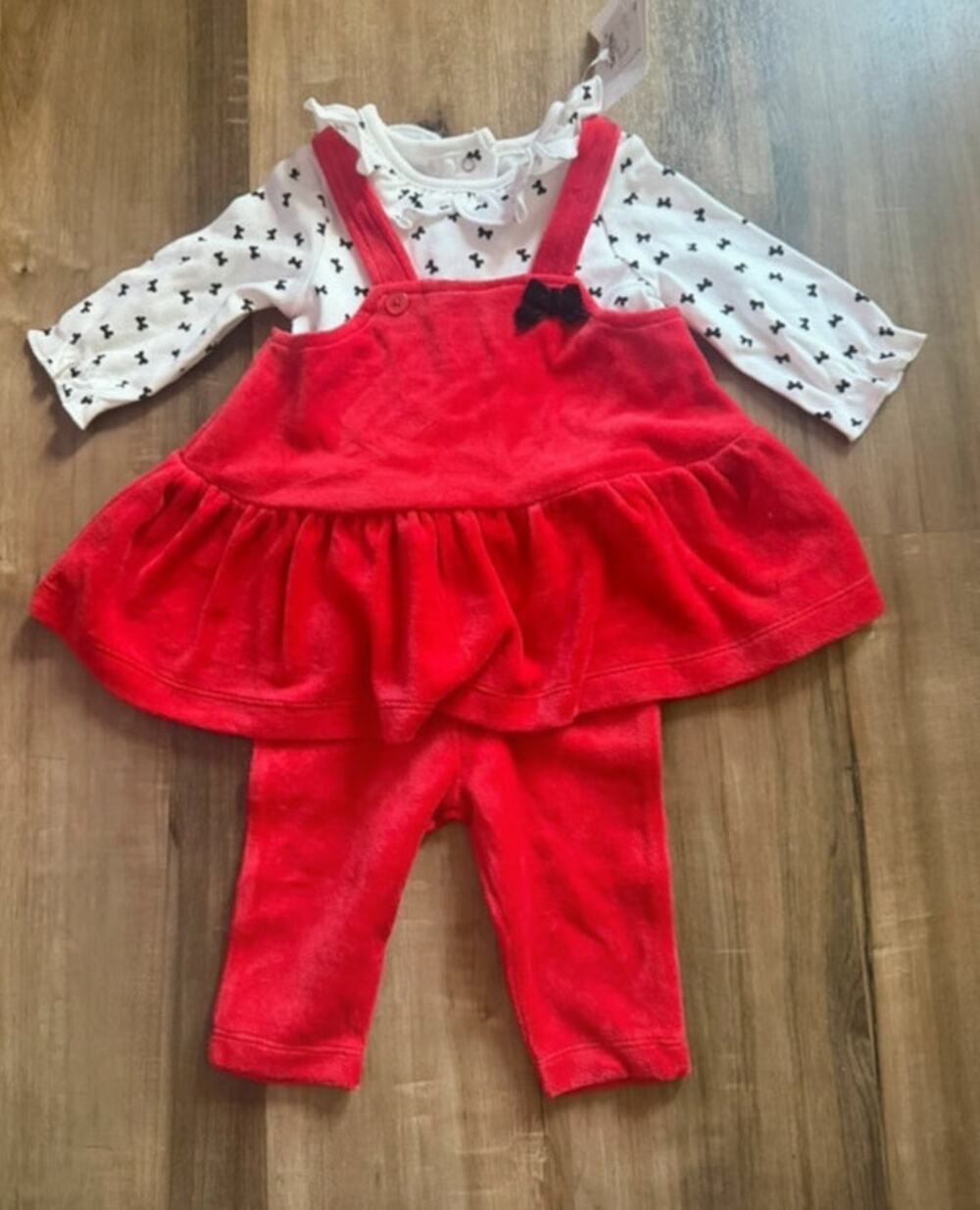 Little Me Bow Holiday 2 Piece Outfit Size 3 Months